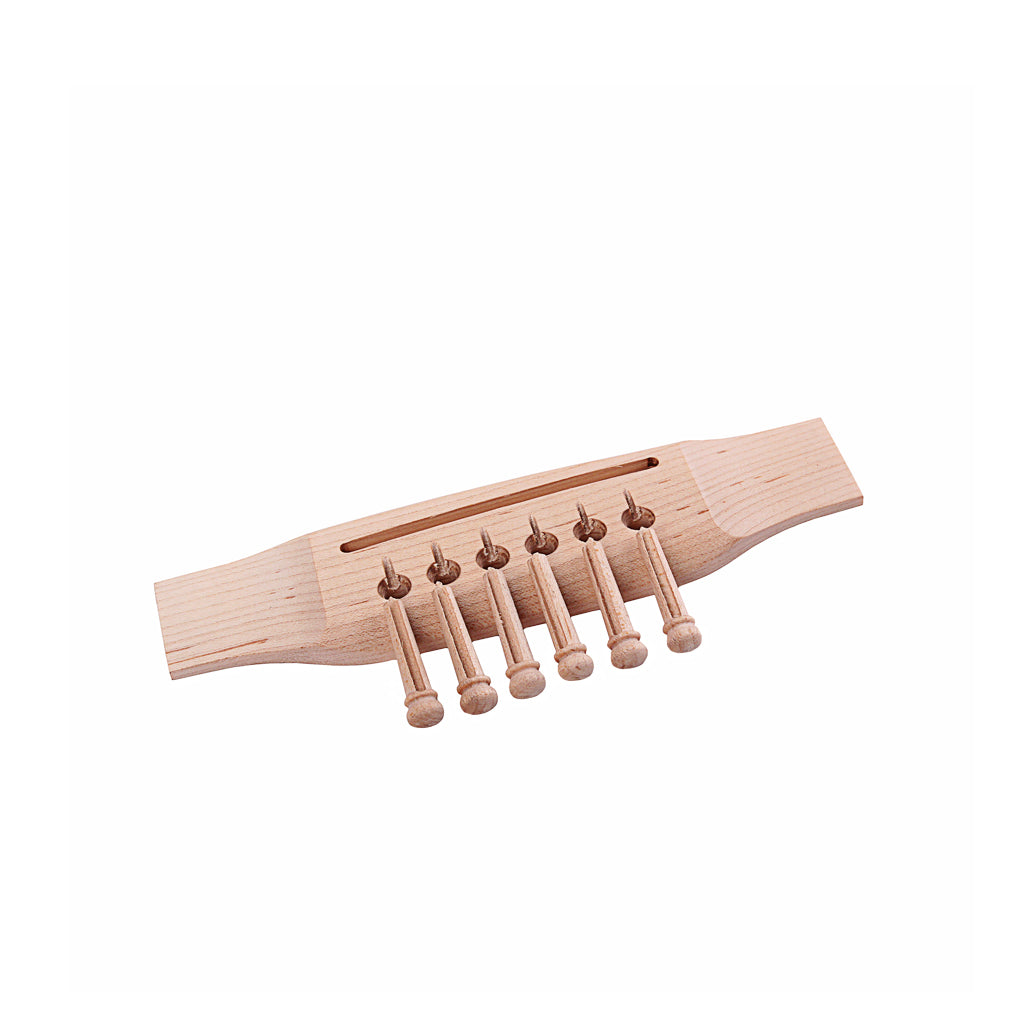 Maplewood 6 string Acoustic guitar Bridge and pins new