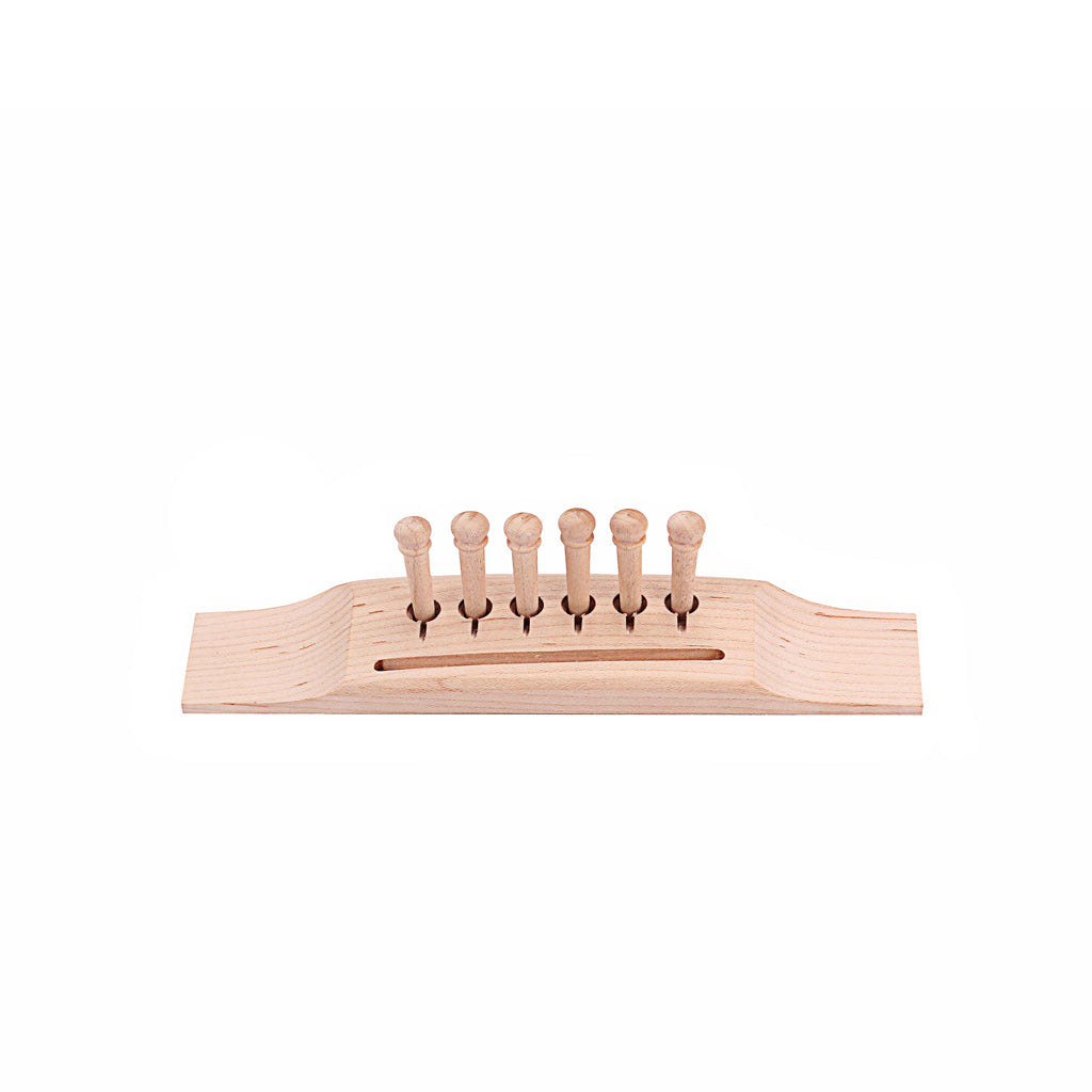 Maplewood 6 string Acoustic guitar Bridge and pins new