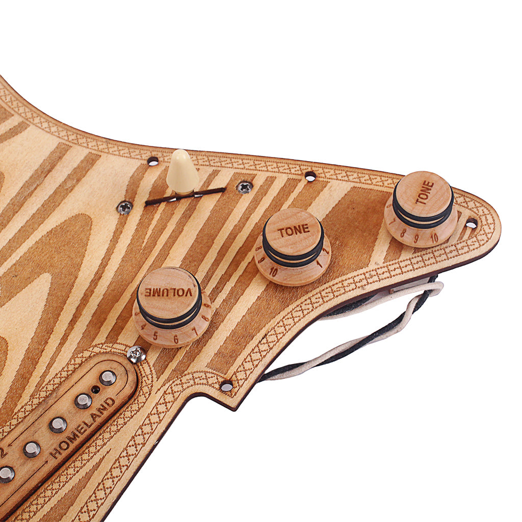 Prewired-Loaded SSS maple wood Pickguard Alnico V Pickups for Strat Guitar