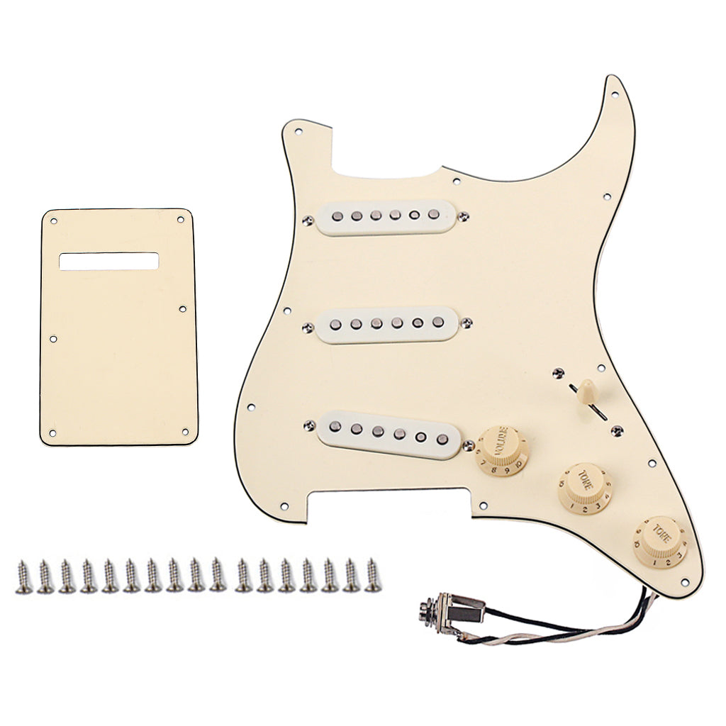 Prewired-Loaded SSS Pickguard Alnico V Pickups for Strat Guitar
