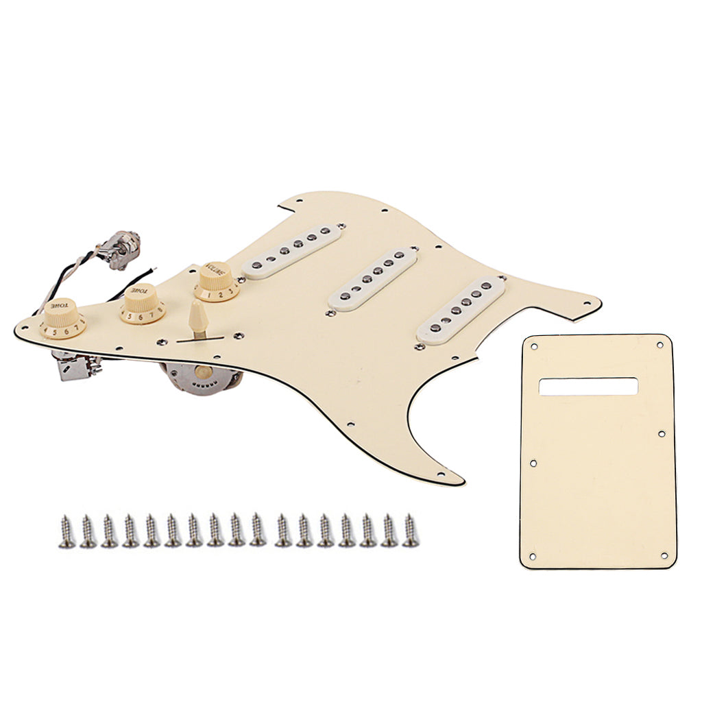 Prewired-Loaded SSS Pickguard Alnico V Pickups for Strat Guitar