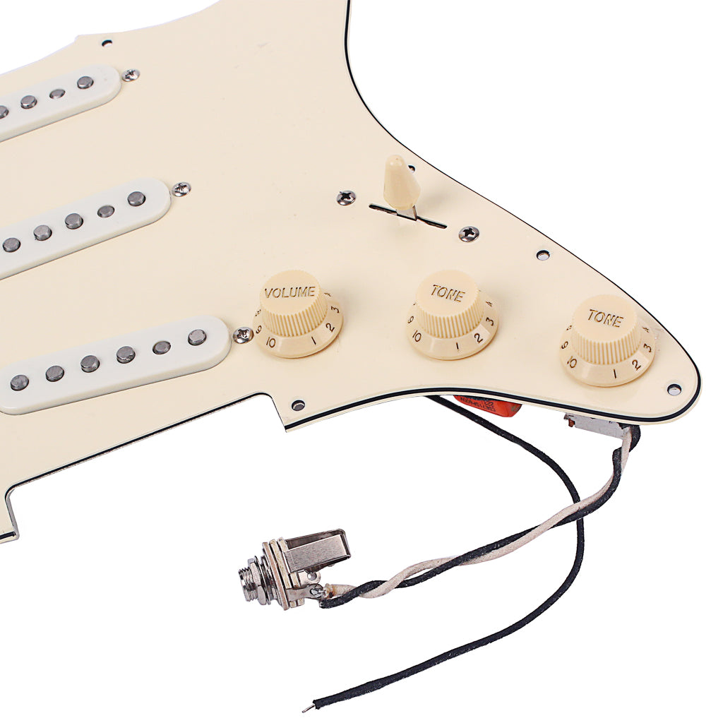 Prewired-Loaded SSS Pickguard Alnico V Pickups for Strat Guitar