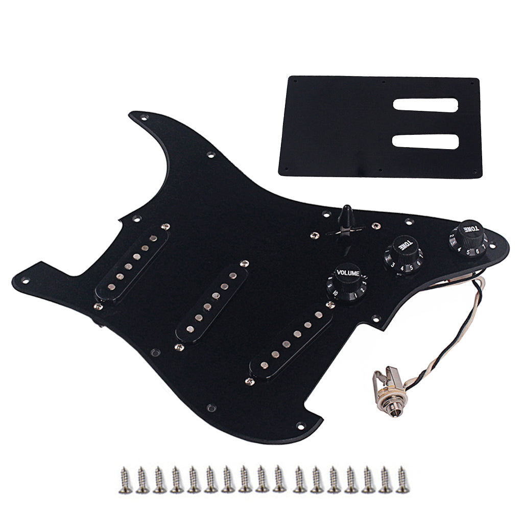 Prewired-Loaded SSS Pickguard Alnico V Pickups for Strat Guitar
