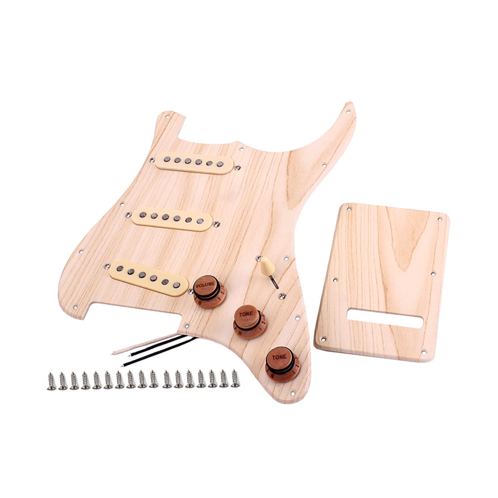 Prewired-Loaded SSS maple wood Pickguard Alnico V Pickups for Strat Guitar