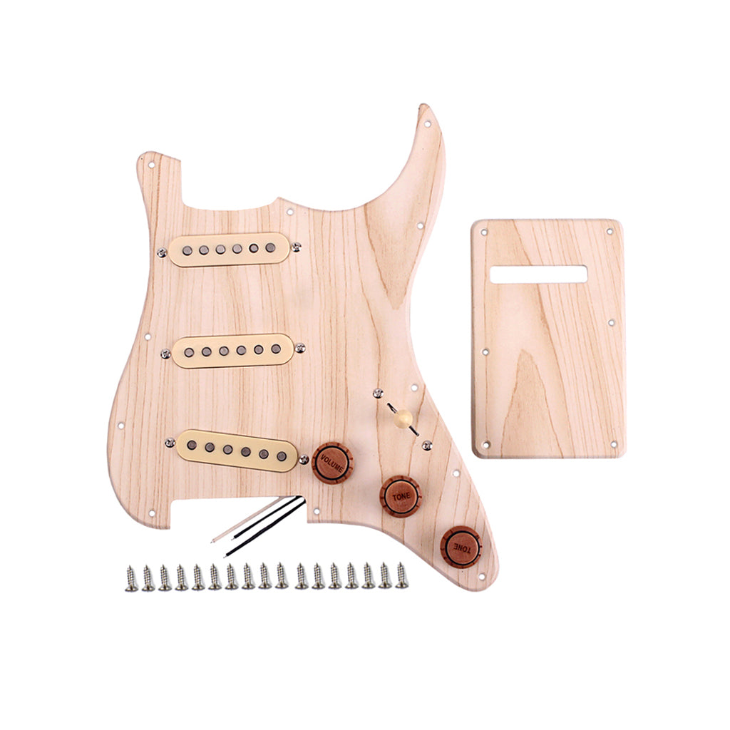 Prewired-Loaded SSS maple wood Pickguard Alnico V Pickups for Strat Guitar