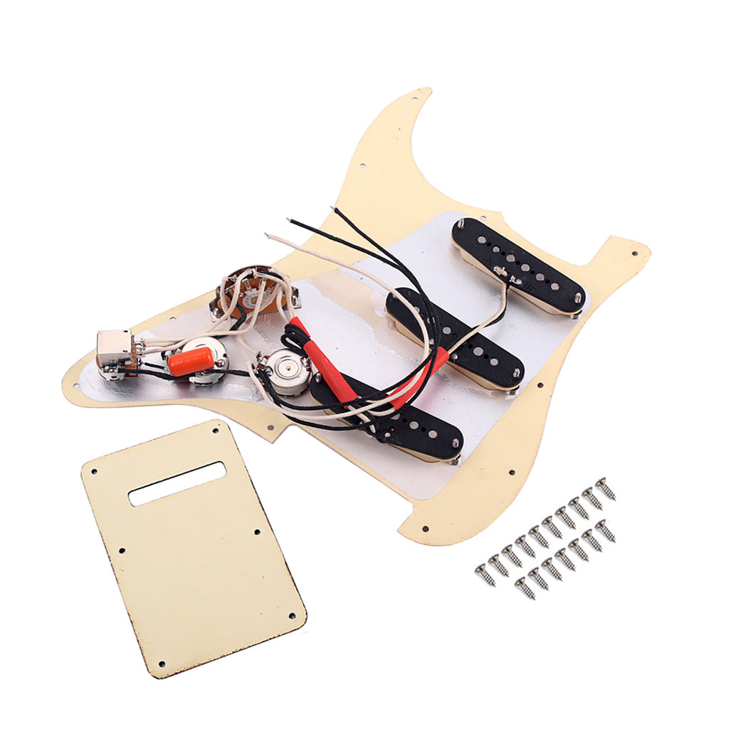 Prewired-Loaded SSS maple wood Pickguard Alnico V Pickups for Strat Guitar