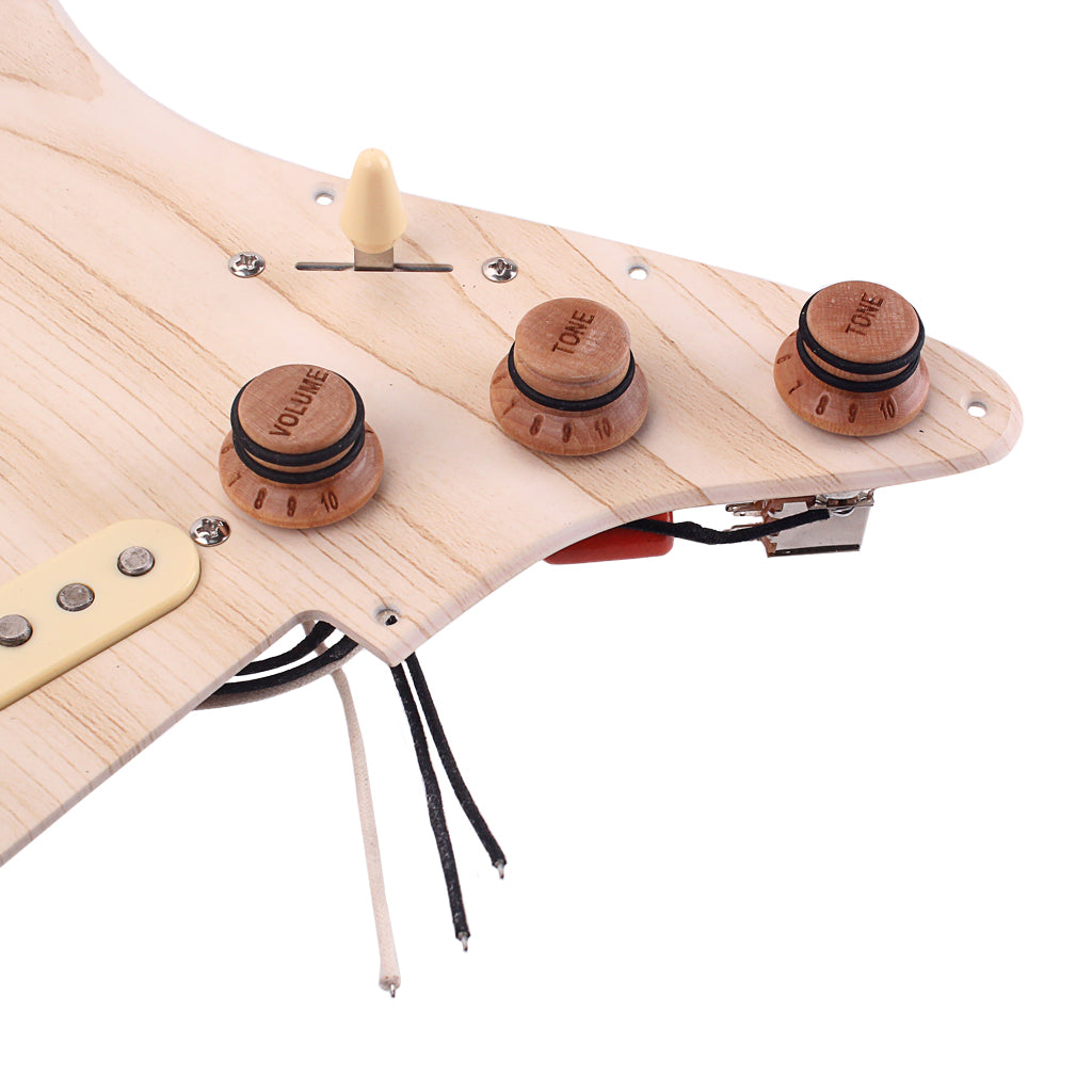 Prewired-Loaded SSS maple wood Pickguard Alnico V Pickups for Strat Guitar