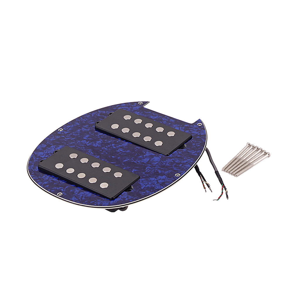 Prewired-Loaded 5-strings Guitar HH Humbucker Pickup pickguard