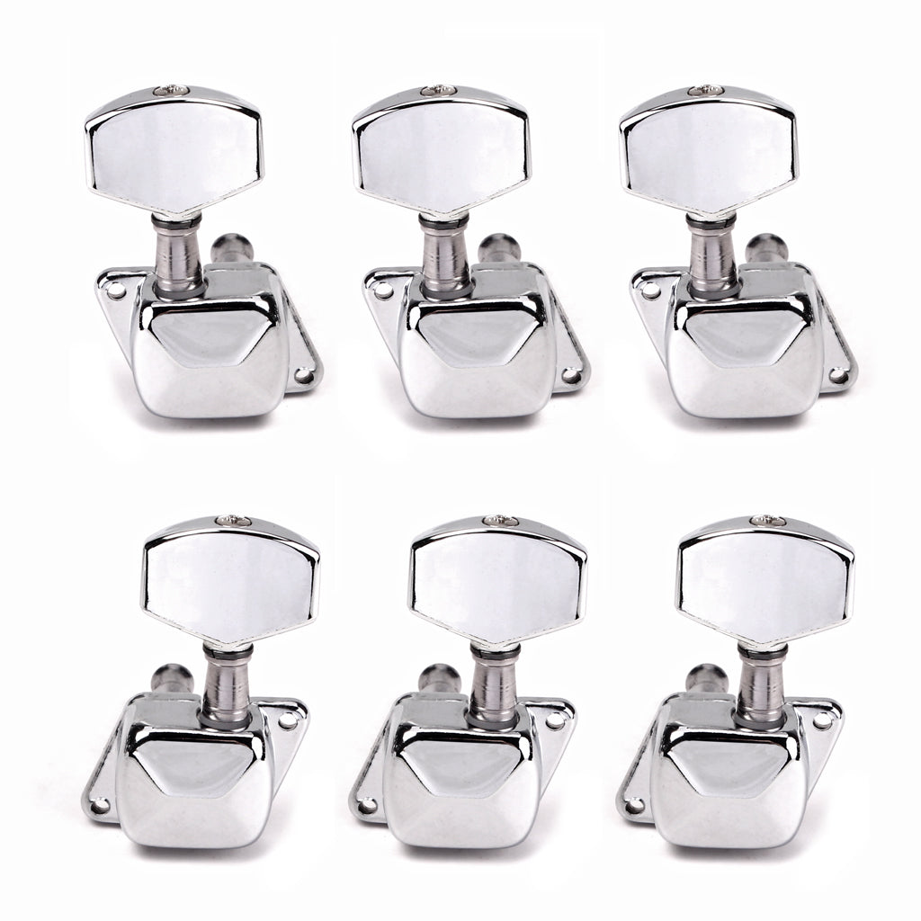 Semiclosed Guitar String Tuning Pegs Tuners Machine Heads 3L3R Chrome/Black/Gold