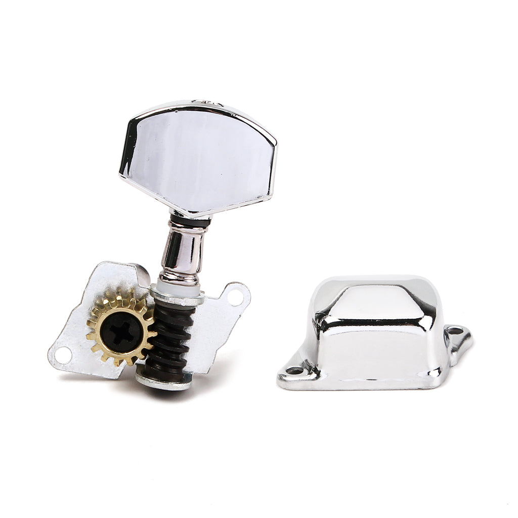 Semiclosed Guitar String Tuning Pegs Tuners Machine Heads 3L3R Chrome/Black/Gold