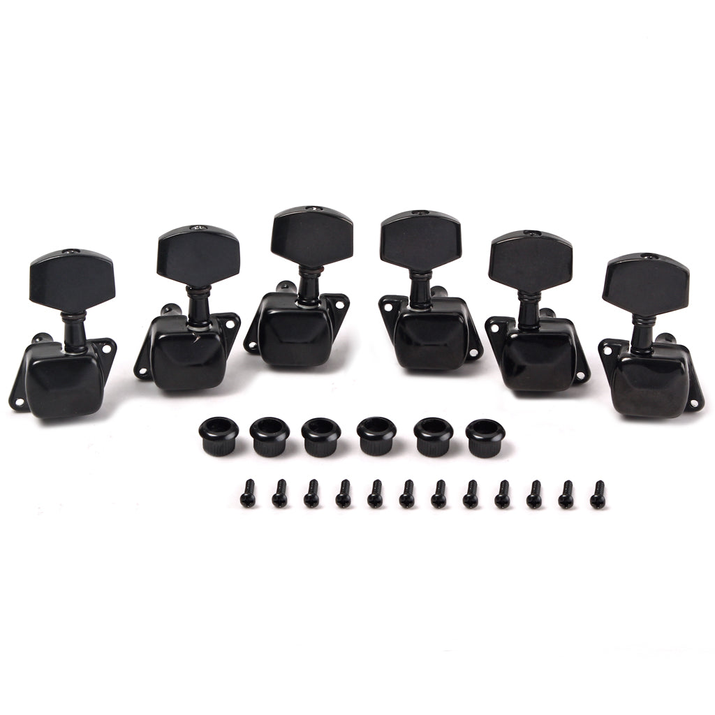 Semiclosed Guitar String Tuning Pegs Tuners Machine Heads 3L3R Chrome/Black/Gold