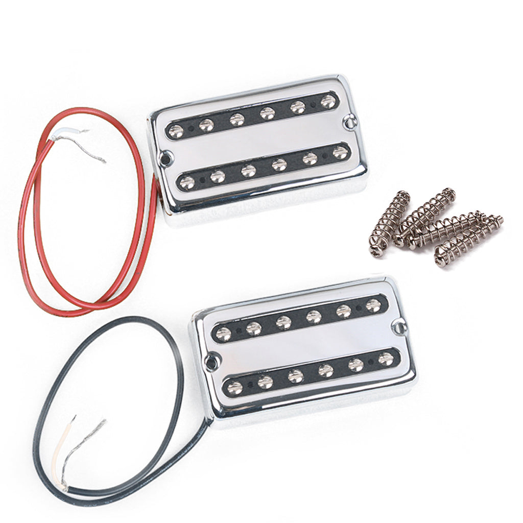 guitar humbucker Bridge & Neck Pickup Set chrome