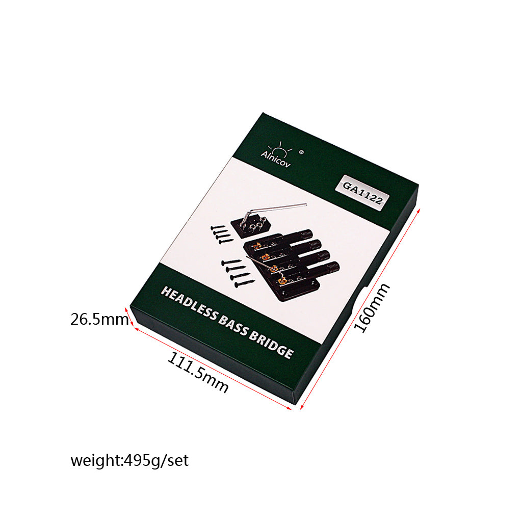 four strings headless bass bridge for bass guitar