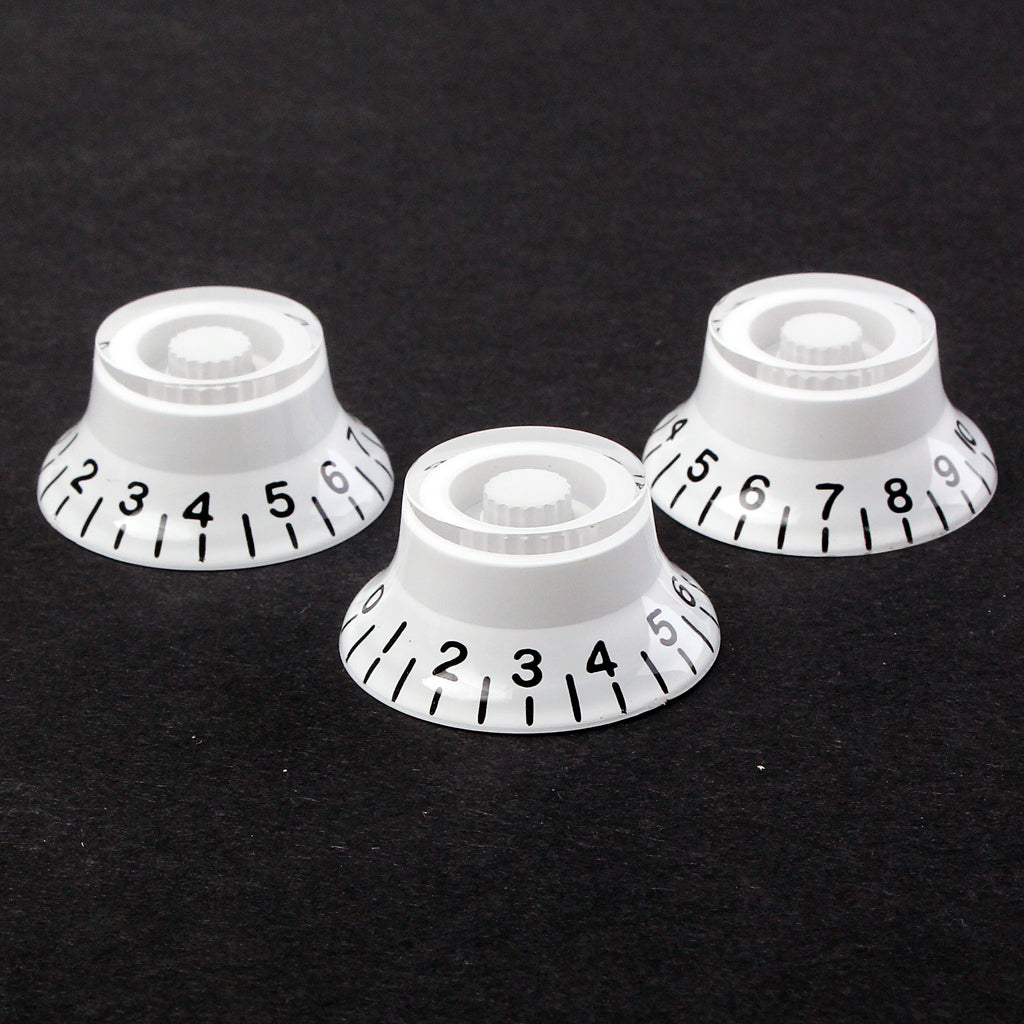 3 New White Electric Guitar Speed Knobs For ST Les Paul