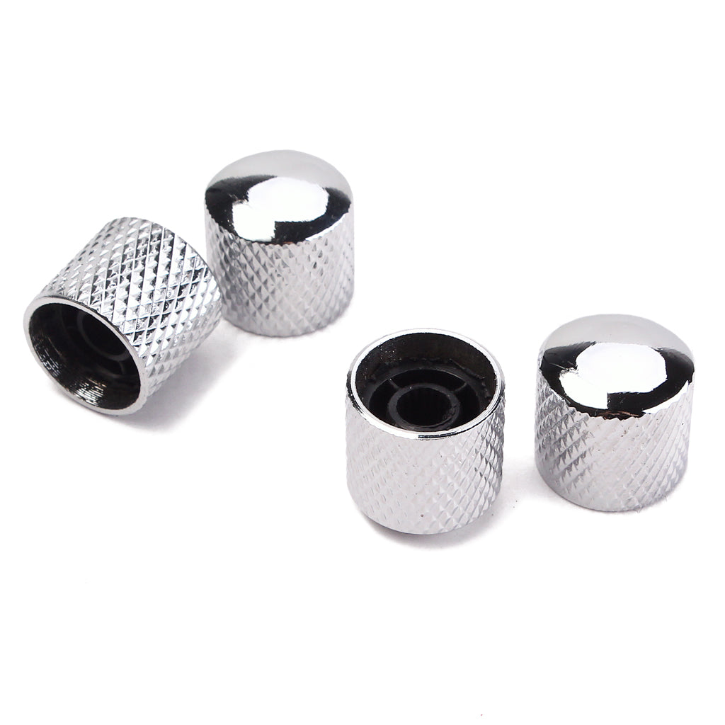 Dome Knob for Electric Guitar Bass Parts Made of Metal Color chome/Black /Gold