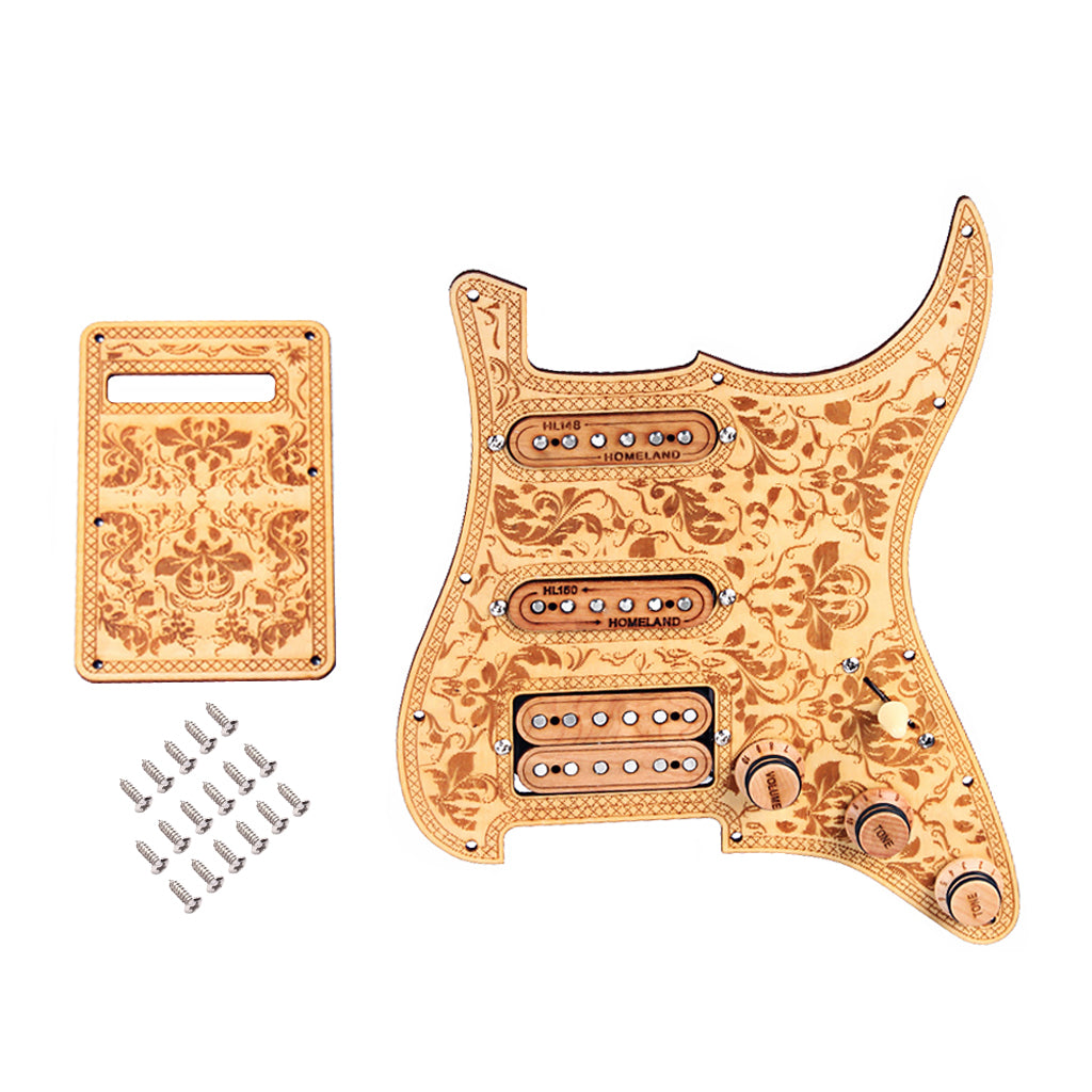 Prewired-Loaded SSH maple wood Pickguard HomeLand Pickups for Strat Guitar