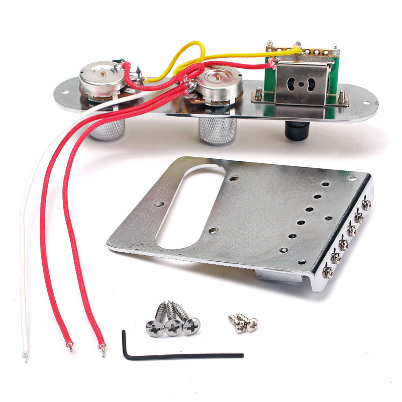 Bridge with 3 Way Switch Control Knob Plate for Electric Guitar Set