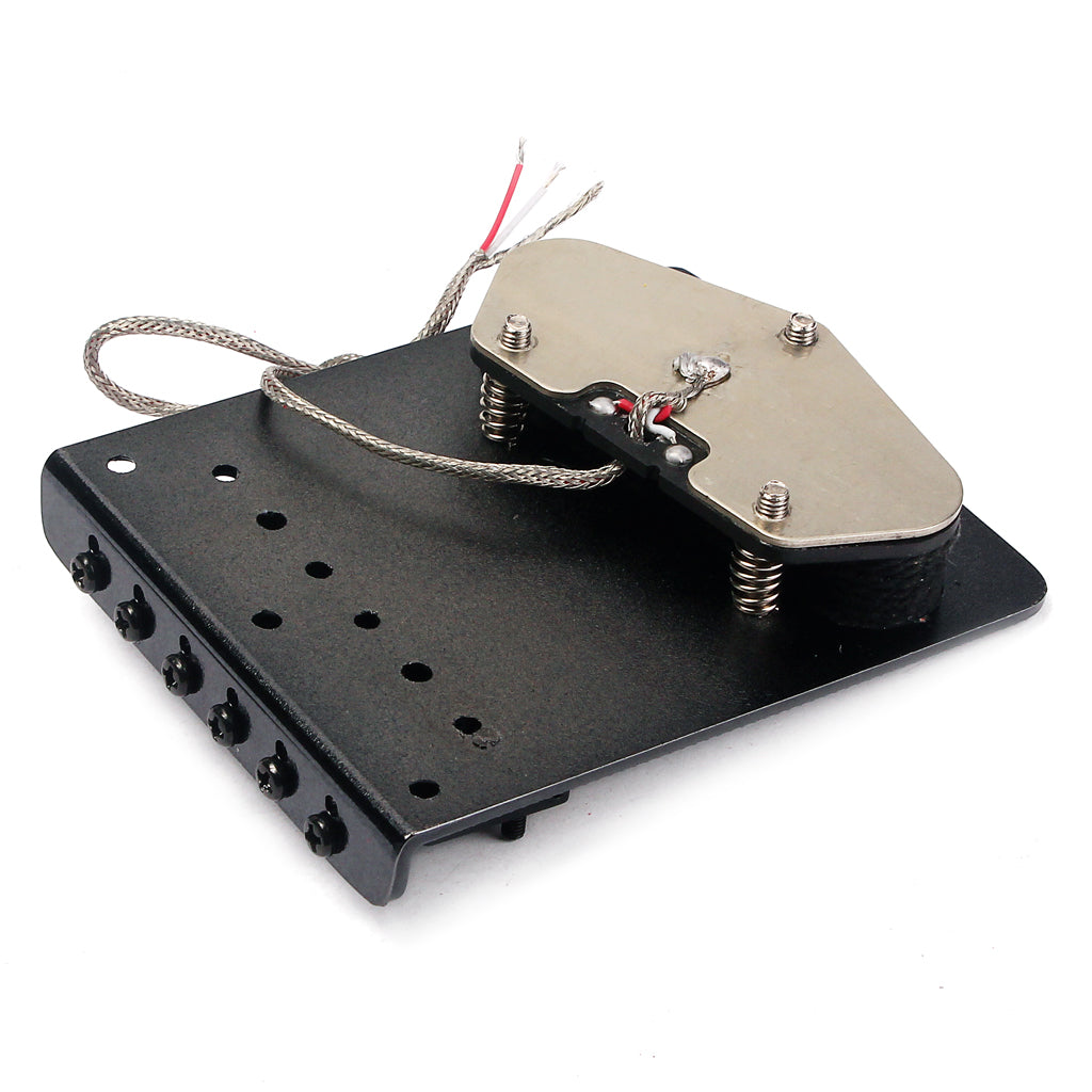 Guitar Bridge & Cupronickel Pickup & 3 Way Switch Control Knob Plate Set