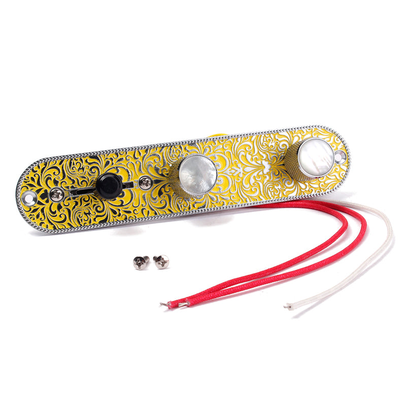 Bridge with 3 Way Switch Control Knob Plate for Electric Guitar Set