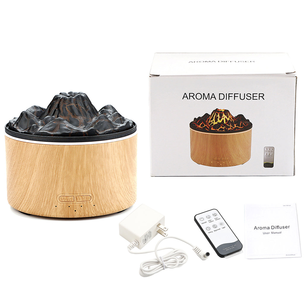 Flame Volcano Humidifiers Diffusers With Colored Lights Aromatherapy Diffusers Essential Home Room Decoration Fragrance