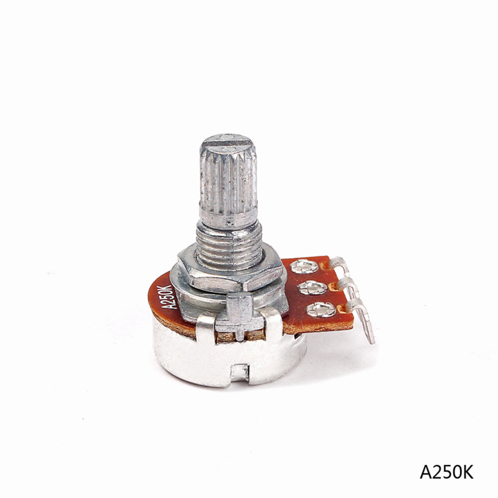 10PCS mini A250K B250K A500K   15mm Shaft Guitar Pots Short Shaft Potentiometer  Guitar Audio Tone Switch