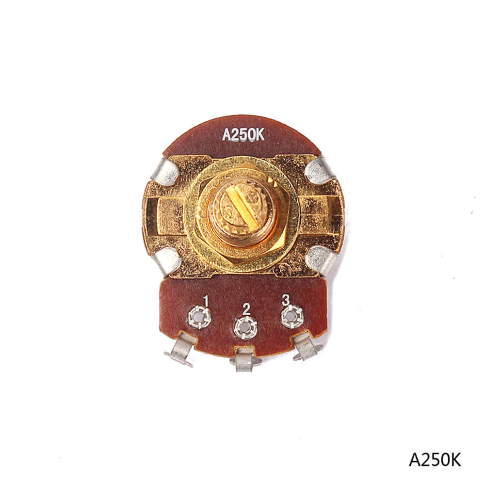 A/B 250k POTS Guitar Large Potentiometer Long Shaft Volume and Tone Controls,Gold