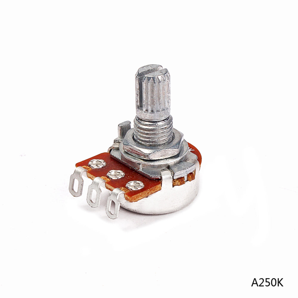 10PCS mini A250K B250K A500K   15mm Shaft Guitar Pots Short Shaft Potentiometer  Guitar Audio Tone Switch