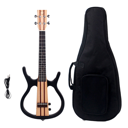 4 Strings Acoustic Electric Ukulele Mini Guitar Connect the Earphone and Speaker Ukulele