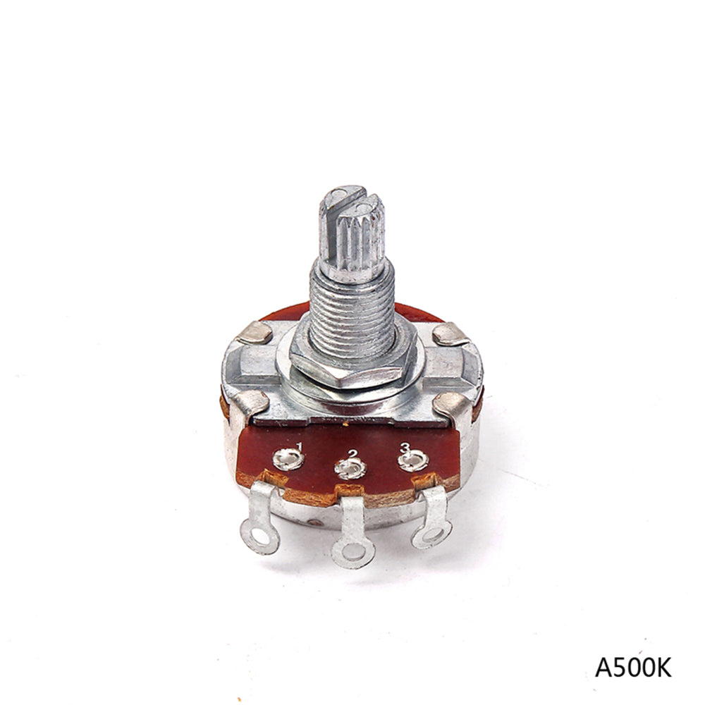 A/B 500k ELectric Bass Guitar Potentiometers Audio Tone Switch Long Shaft