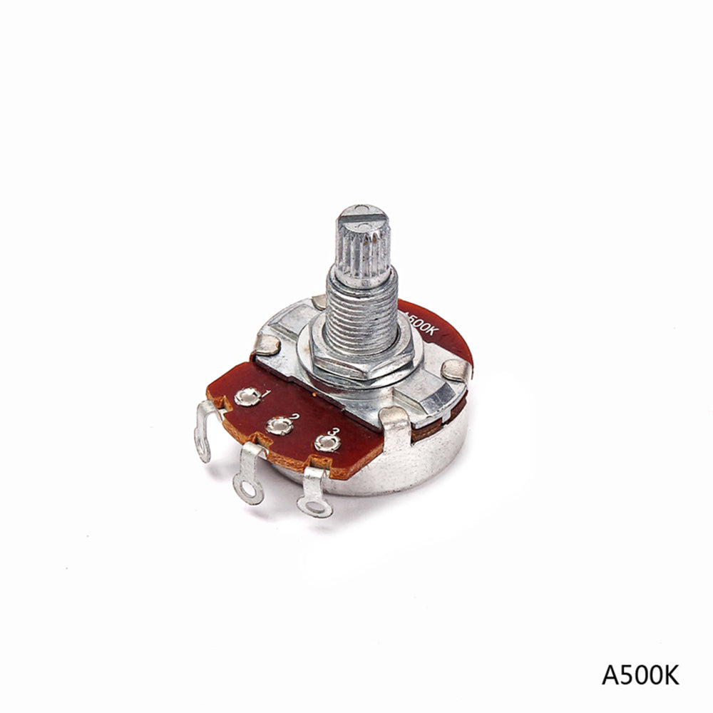 A/B 500k ELectric Bass Guitar Potentiometers Audio Tone Switch Long Shaft