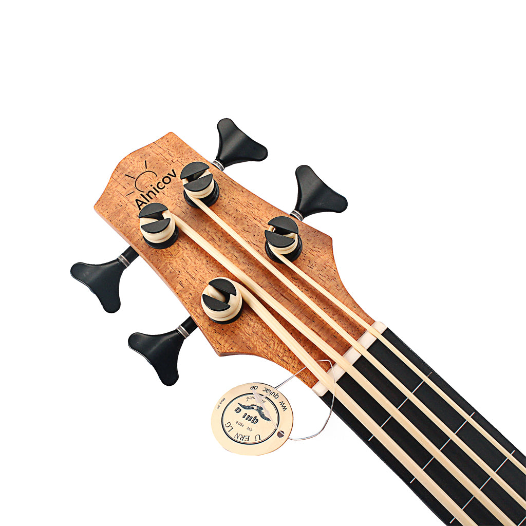 OGdni 30 inch Mini Electrica Guitar Musical Instruments Full Sapele Retro Closed Knob Ukulele 4 strings Bass Guitar