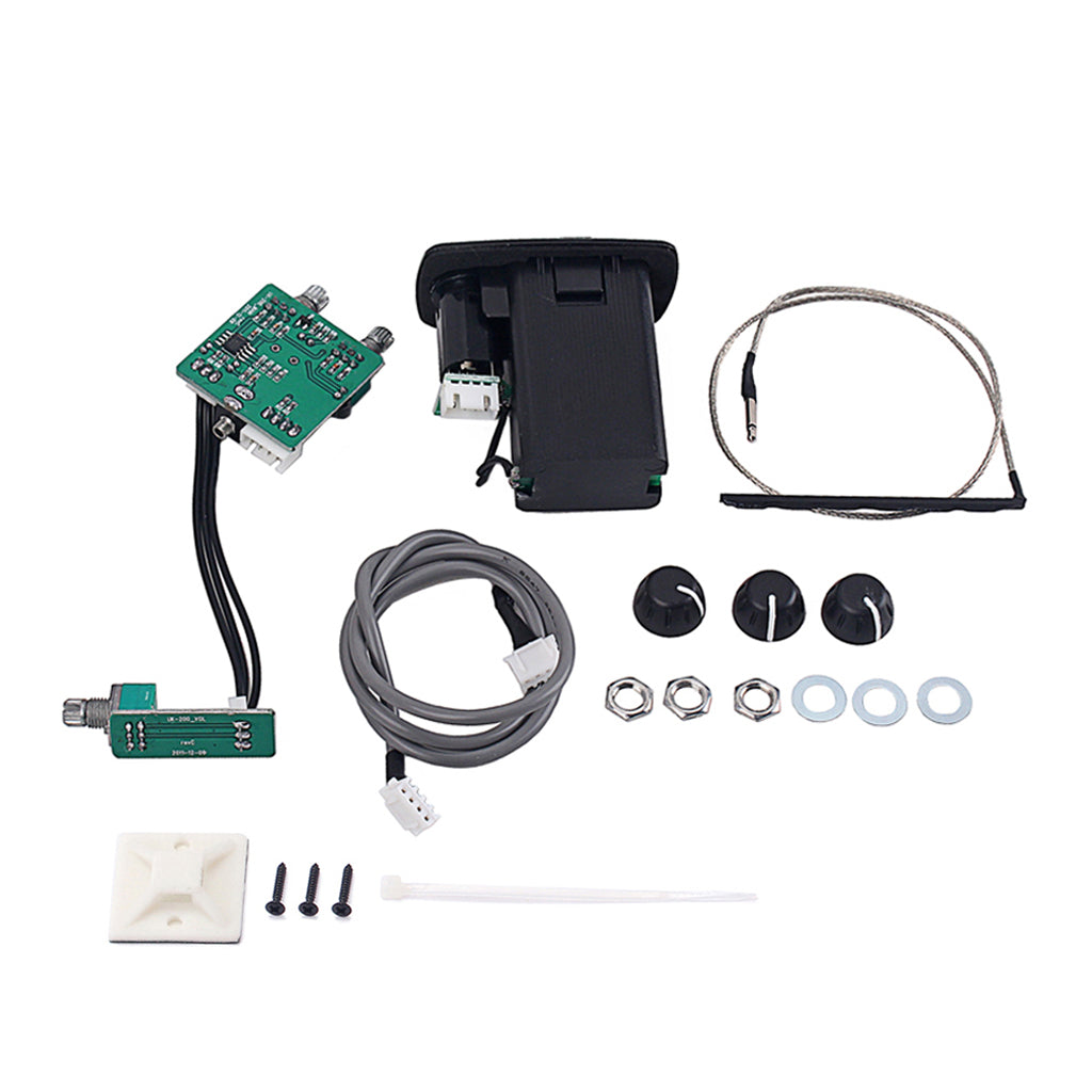 3-Band EQ Active Silver Piezo Pickup Preamp System for 814