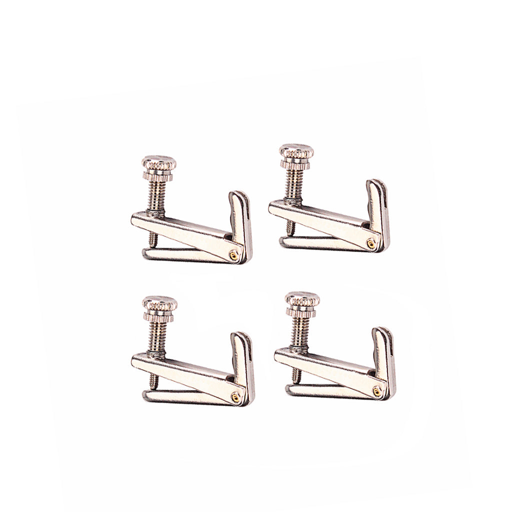 4pcs Copper Nickel Alloy  Violin Fine Tuners Spinner String Adjuster Violin Tune Parts Accessories For 3/4 or 4/4