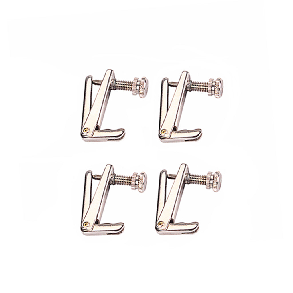 4pcs Copper Nickel Alloy  Violin Fine Tuners Spinner String Adjuster Violin Tune Parts Accessories For 3/4 or 4/4