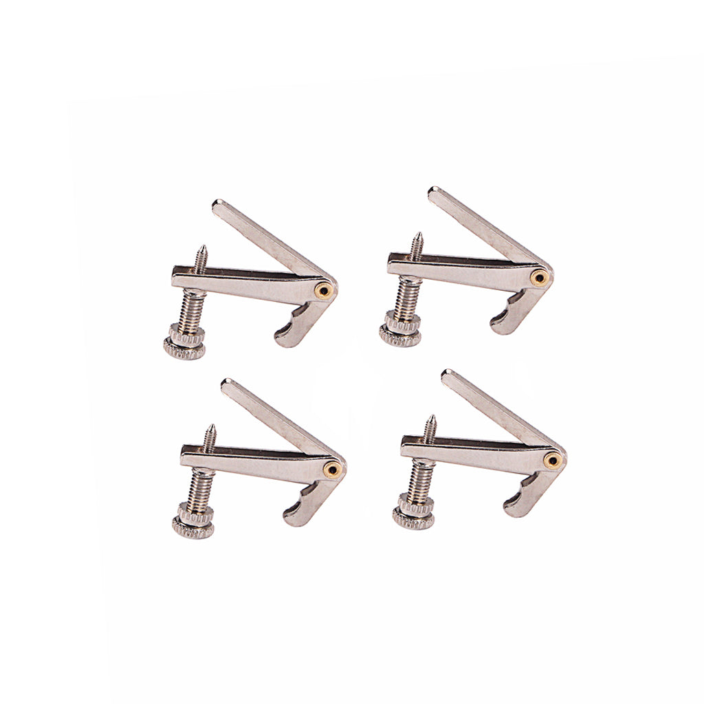 4pcs Copper Nickel Alloy  Violin Fine Tuners Spinner String Adjuster Violin Tune Parts Accessories For 3/4 or 4/4