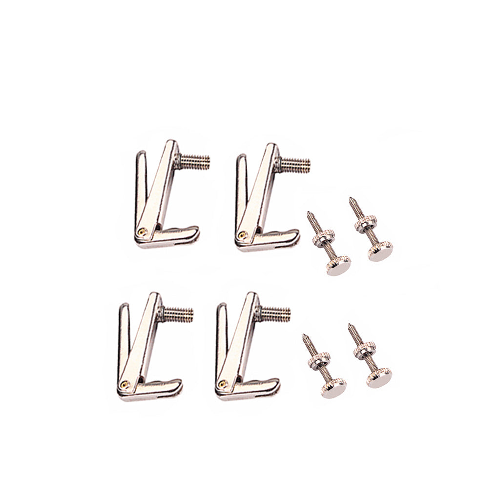 4pcs Copper Nickel Alloy  Violin Fine Tuners Spinner String Adjuster Violin Tune Parts Accessories For 3/4 or 4/4