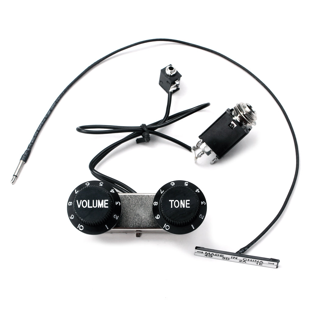 Guitar Violin Pickup Piezo Transducer Bridge Set with Tone Volume Knob