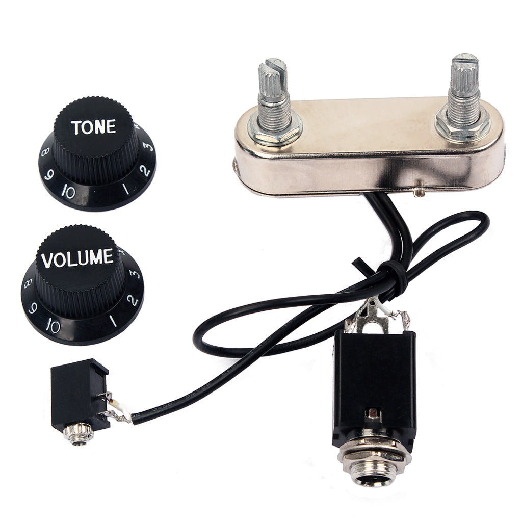 Guitar Violin Pickup Piezo Transducer Bridge Set with Tone Volume Knob