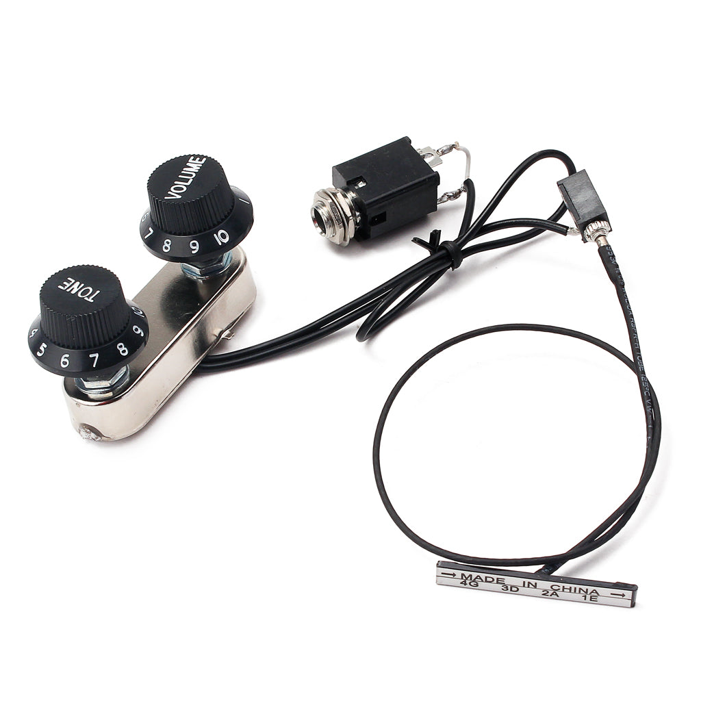 Guitar Violin Pickup Piezo Transducer Bridge Set with Tone Volume Knob