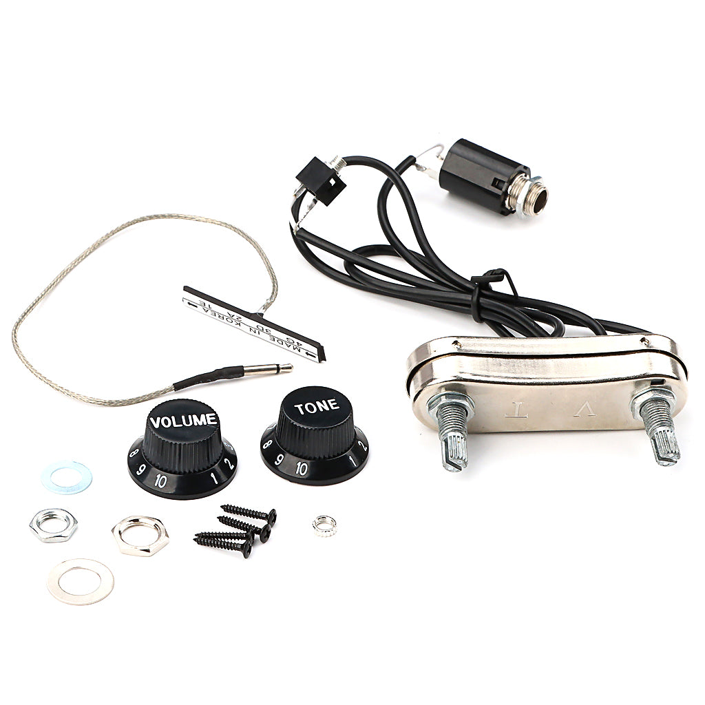 Violin Pickup Piezo Transducer Bridge Set with Tone Volume Knob for Violin Parts