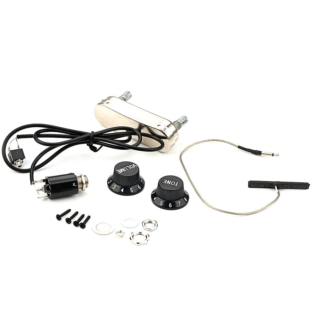 Violin Pickup Piezo Transducer Bridge Set with Tone Volume Knob for Violin Parts