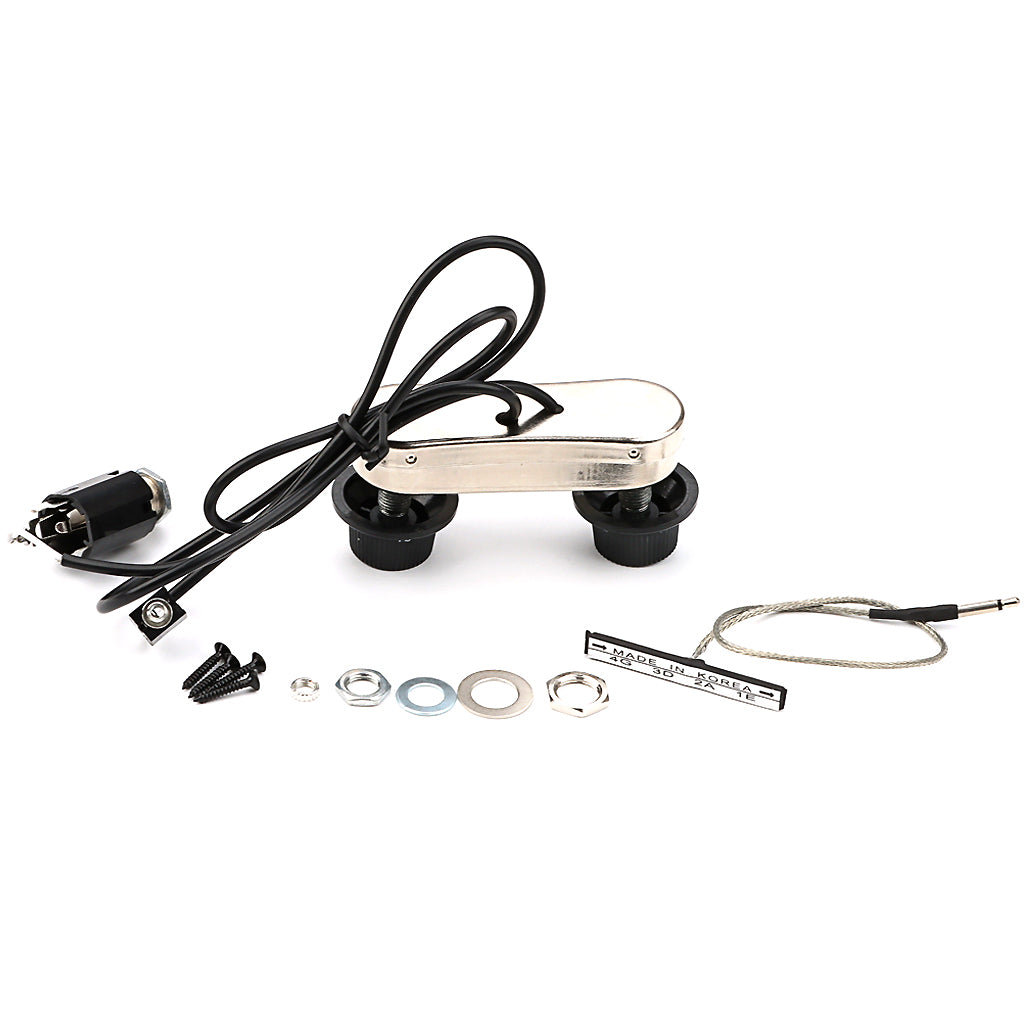 Violin Pickup Piezo Transducer Bridge Set with Tone Volume Knob for Violin Parts