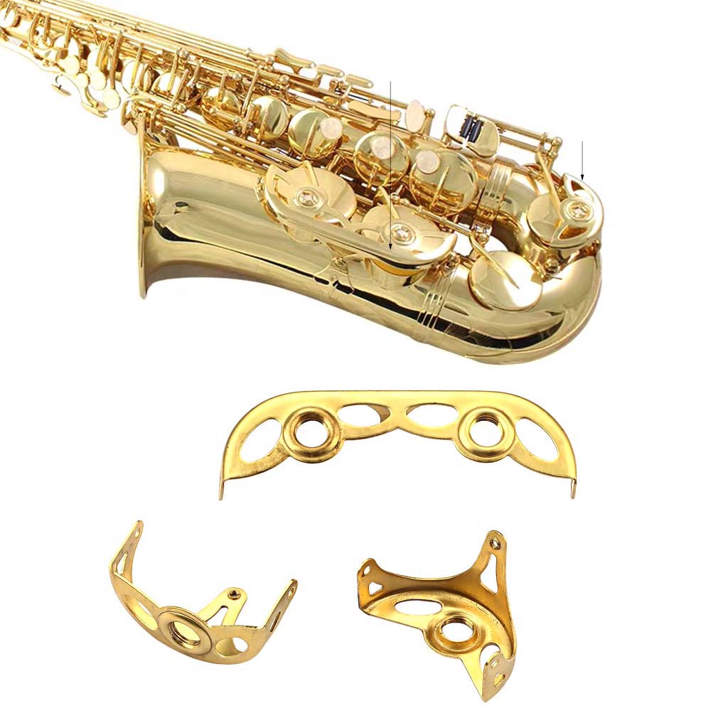 3Pcs Brass Alto Saxophone Key Guard Protective Parts for Alto Sax DIY Parts