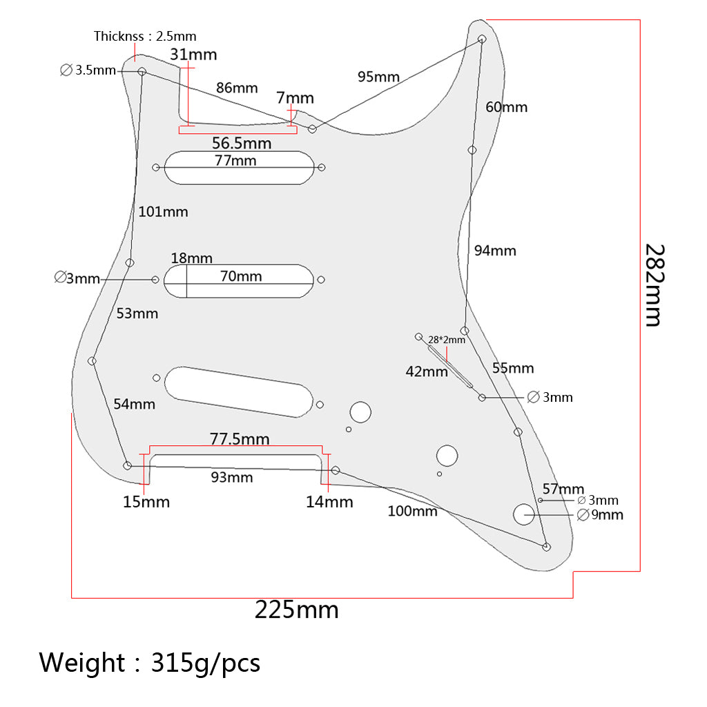 Loaded Prewired Wooden Guitar Pickguard Maple Wood Plate SSS Pickups with Decorative Flower Pattern for Electric Guitars