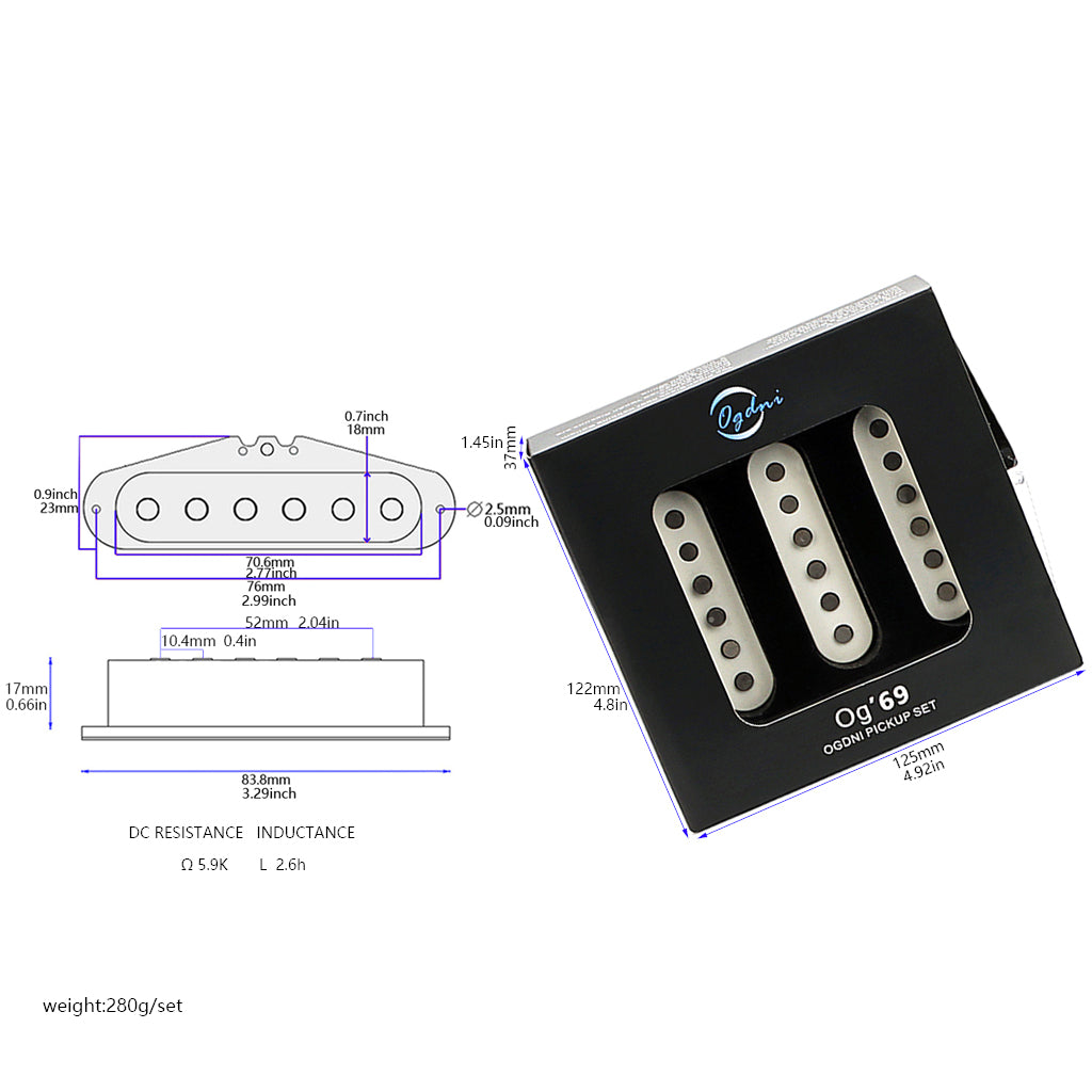 Electric Guitar Pickup Replacements Neck Middle Bridge Single Coil Sound Pickups