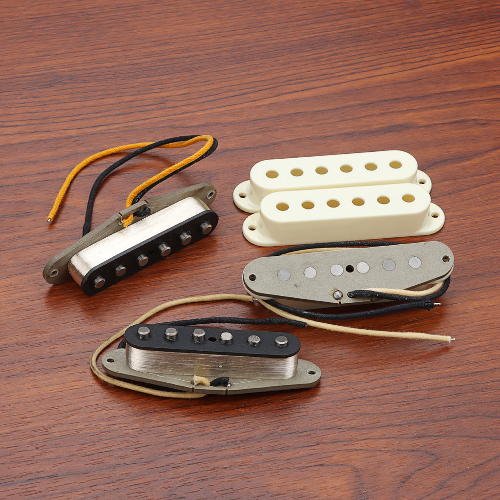 Alnico 5 Vintage 69 Single Coil Pickups SSS Set for Stratocaster Electric Guitar Aged White