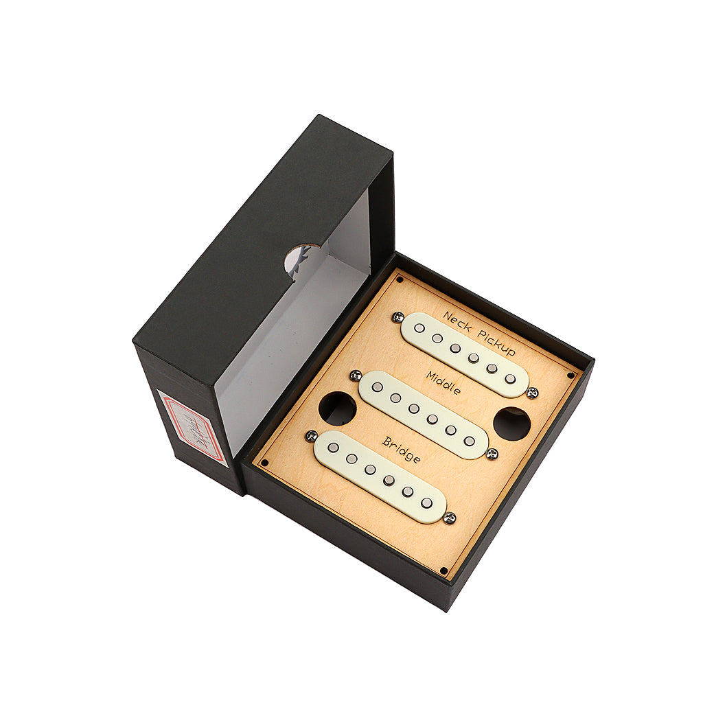 Alnico 5 Vintage 69 Single Coil Pickups SSS Set for Stratocaster Electric Guitar Aged White