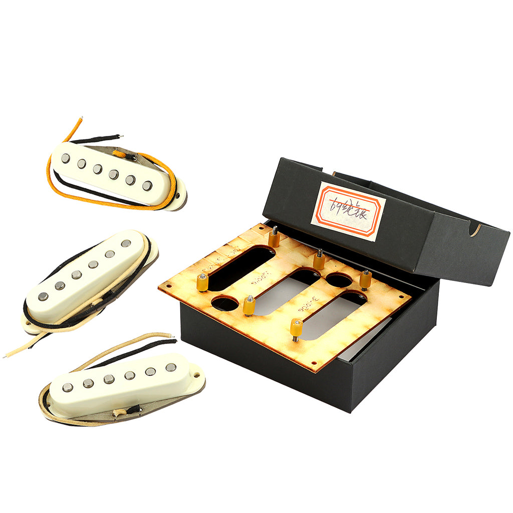 Alnico 5 Vintage 69 Single Coil Pickups SSS Set for Stratocaster Electric Guitar Aged White