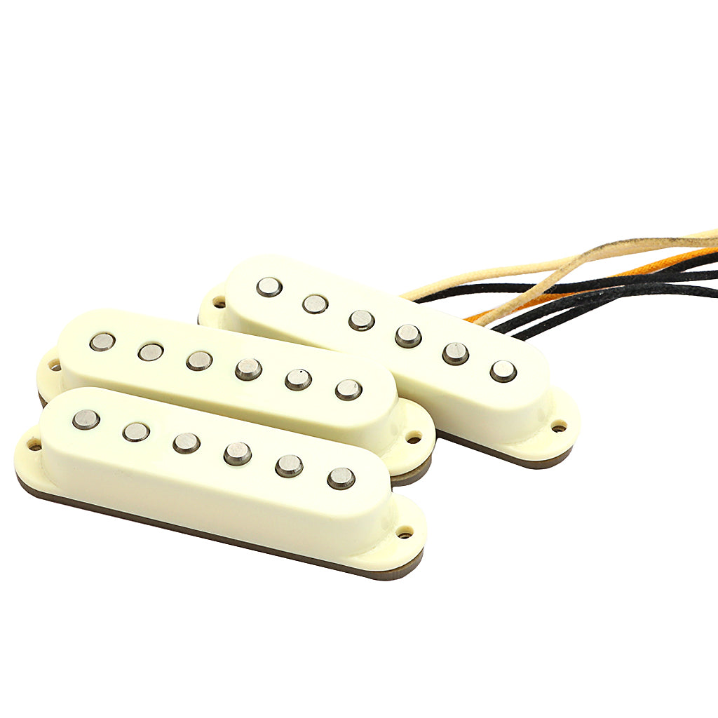 Alnico 5 Vintage 69 Single Coil Pickups SSS Set for Stratocaster Electric Guitar Aged White