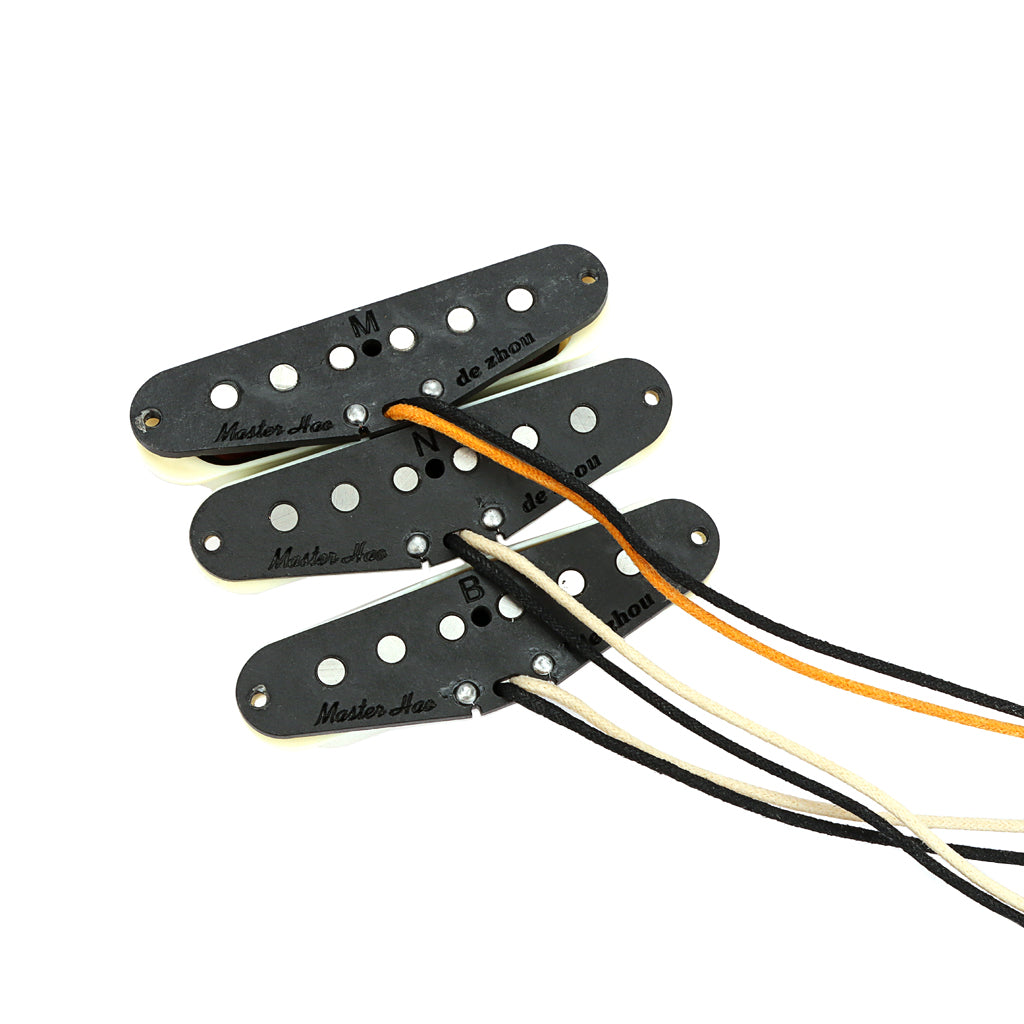 Alnico 5 Vintage Single Coil Pickups SSS Set for Stratocaster Electric Guitar Aged White